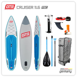 Premium Touring SUP – Cruiser 11.6 Yacht Design (PBC) mit Paddel