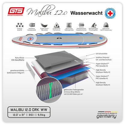 GTS MALIBU 12.0 DRK WATER WATCH inclusive Paddel