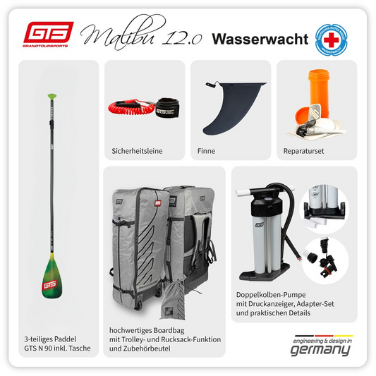 GTS MALIBU 12.0 DRK WATER WATCH inclusive Paddel