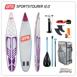 Premium Touring SUP -  "SPORTSTOURER 12.0 x 30" BHB mit Paddel