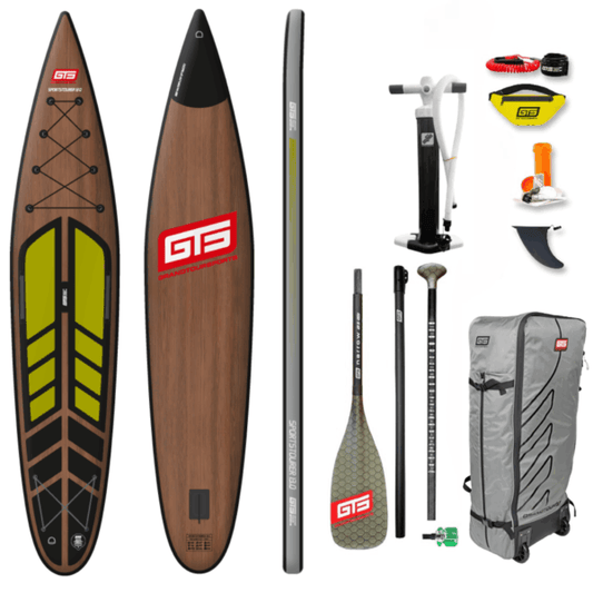 GTS Premium Touring SUP – Sportstourer 13.0 Wood Design with paddle