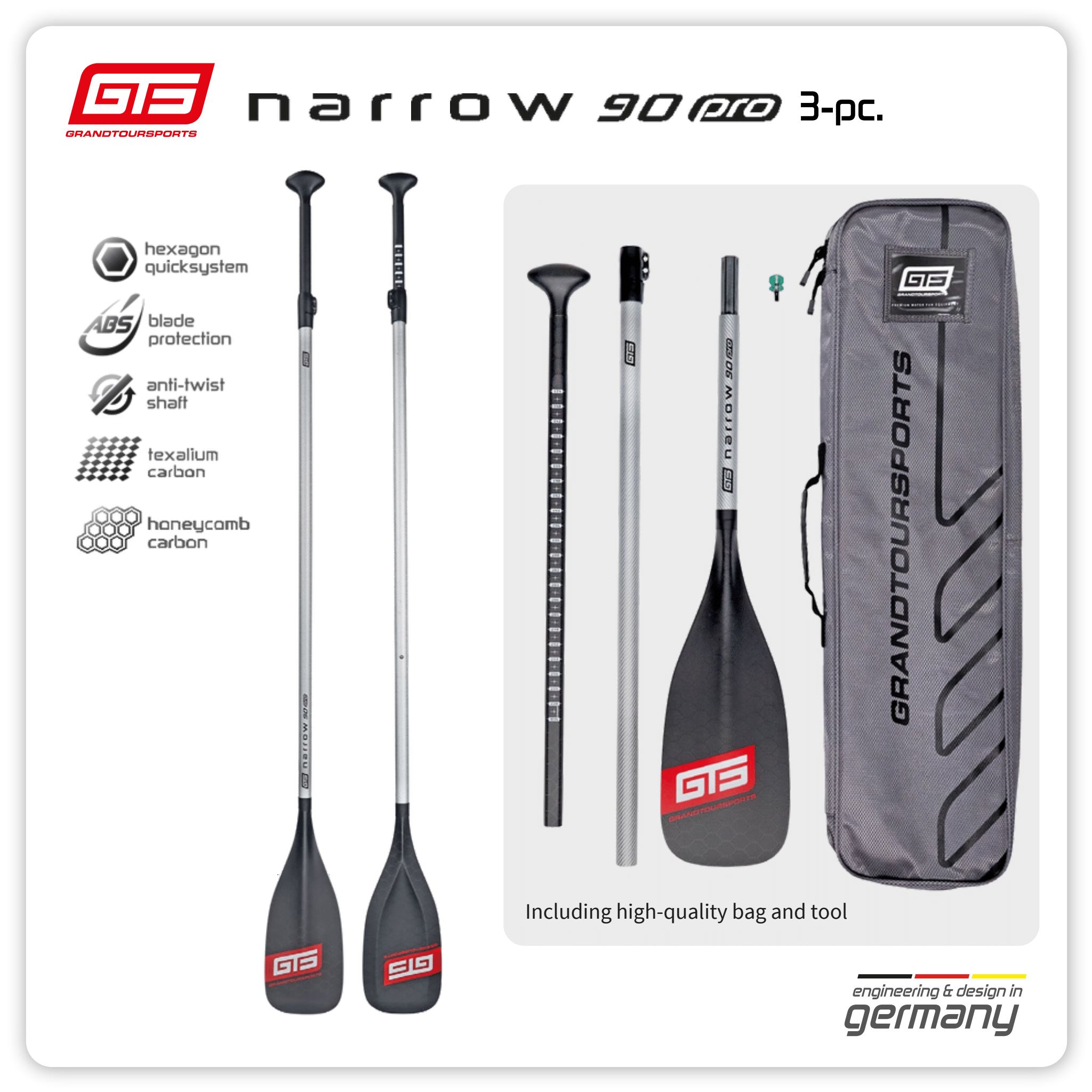 Buy the GTS NARROW 90 PRO PADDLE Grandtoursports