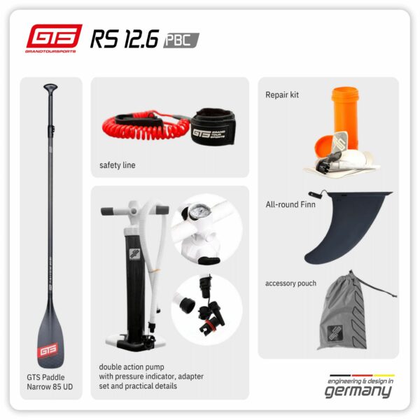 RS 12.6 PBC Board Set without bag with NARROW 85 UD carbon paddle - Image 5