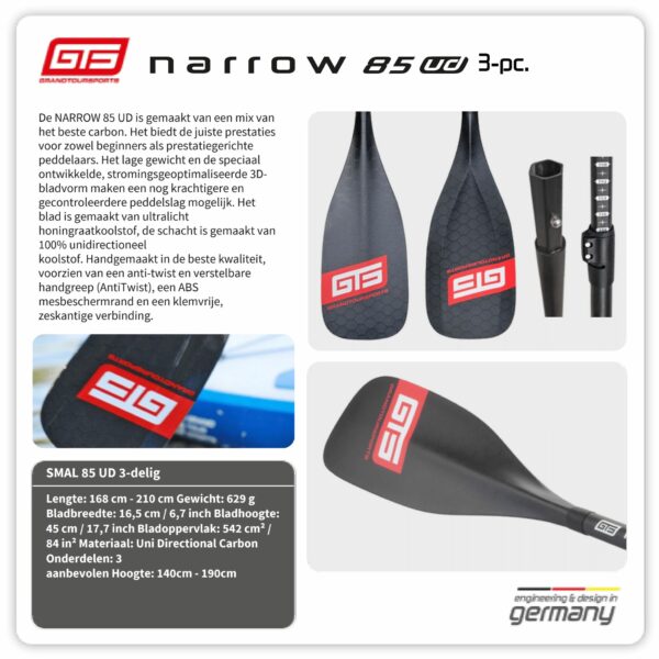 RS 12.6 PBC Board Set zonder tas met NARROW 85 UD carbon peddel - Afbeelding 10