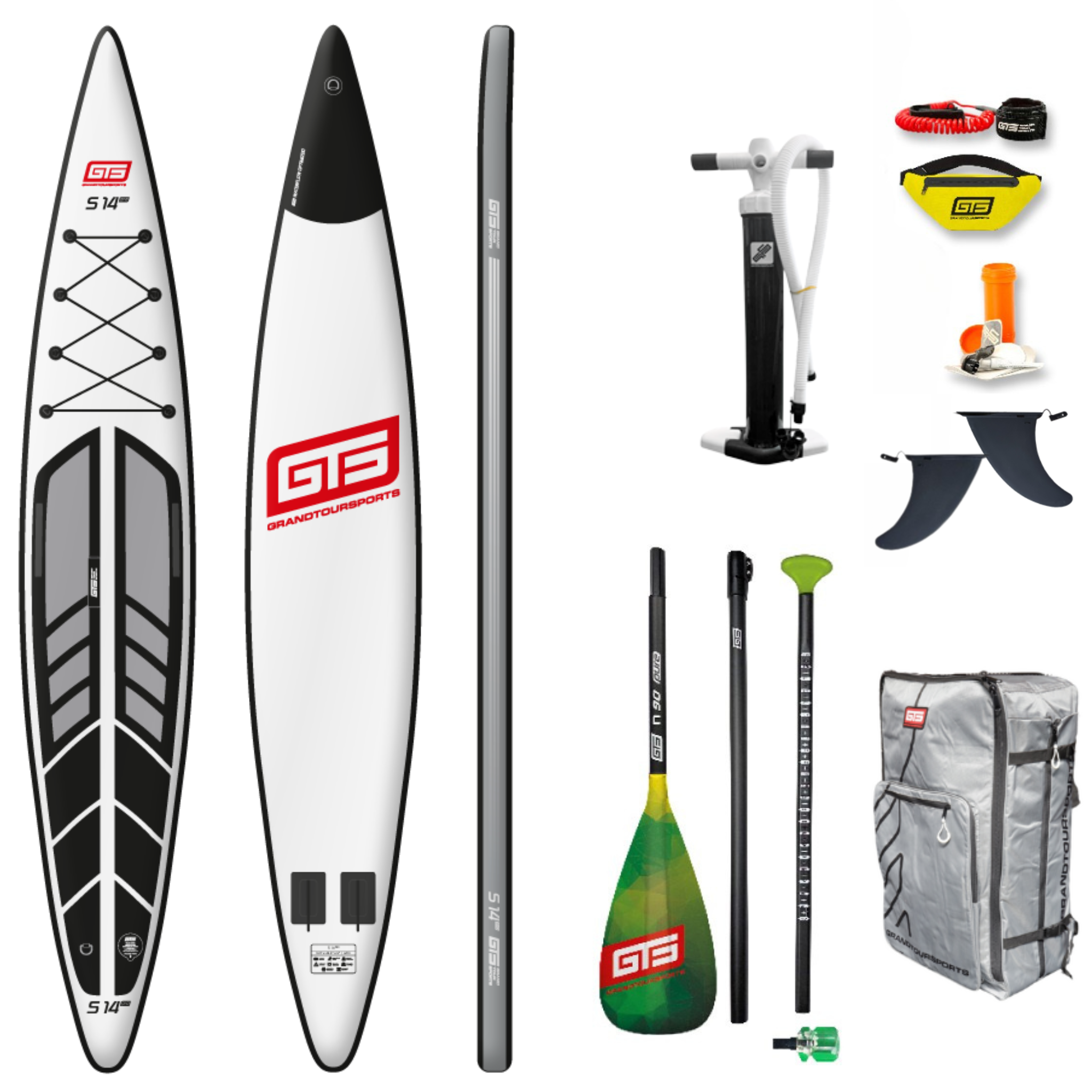 GTS Premium Touring SUP – S 14×27 PROSPORT BW mit Paddel